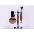 badger hair shaving brush and shaving stand set