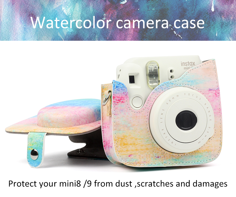 Watercolor Instax Camera Case Details