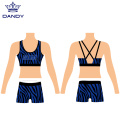 Zebra pattern sport wear cheerleading practice uniforms