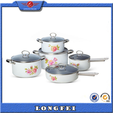 Hot Selling 10 PCS China Cookware Set avec S / S Handle