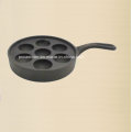 7PCS Cast Iron Pizza Pan with Handle Size 23cm