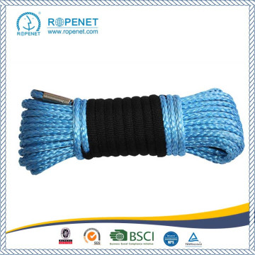 Corde de treuil d&#39;UHMWPE de 12mm avec la couleur bleue / orange