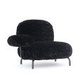 Flocked Black Foot High Elastic Cosy Armchairs