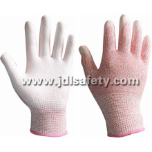 Pink Cut Resistant Work Glove with PU (PD8015P)