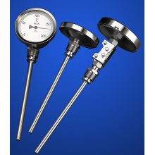 Oil level anti-vibration bimetal thermometer