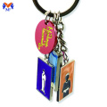 Wholesale custom metal enamel keychains key ring