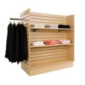 4 Way Slatwall Clothing Display Shelving Stand