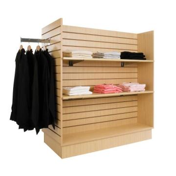 4 Way Slatwall Clothing Display Shelving Stand