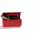 Women Red Lipstick Makeup Bag With Mirror