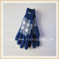 Snowflake jacquard knitted men gloves