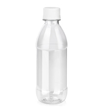 300ml 500ml wholesale empty pet plastic clear water drinking bottle custom logo with screw lid