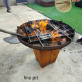 Outdoor Fireplace Charcoal Grill Corten BBQ