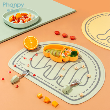 Toddlers Silicone Dining Placemat Plate Table Mat