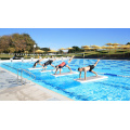 Gymnastique flottante de Yoga Mat sur l&#39;eau