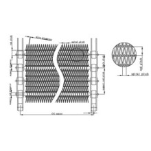 En acier inoxydable symétrique Wire Mesh tapis roulant