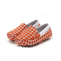 Leather Printed Kids Loafer Shoes
