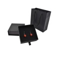 Drawer Style Black Paper Jewelry Packaging Earring Box