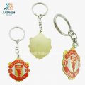 Top Sell Zinc Alloy Red Fill Color Deboss Metal Gold Keychain for United