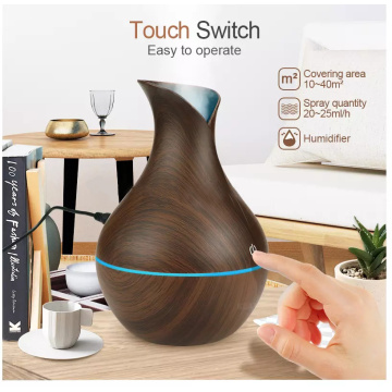 Cool Mist Flower Shape Wood Grain Aroma Diffuser