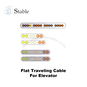 Componentes profesionales de ascensor Cable de viaje plano