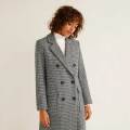 Double Breasted Design Elegant Woman Long Wool Coat