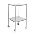 Stainless steel trolley in hospital