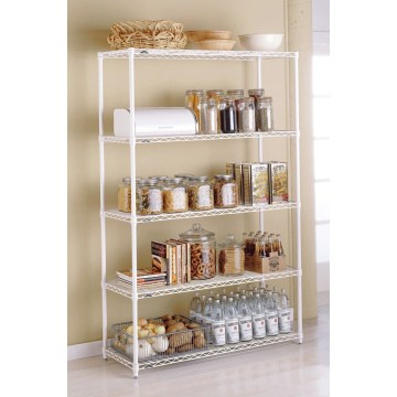 Assembly Adjustable Chrome Wire Shelving Rack From Metal Furniture (LD9035180A5E)