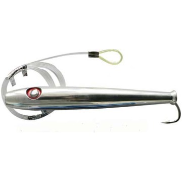 Aluminium Plug Fishing Lure Rigged with Hook