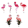 Característica Flamingos Birds DIY Parches bordados personalizados