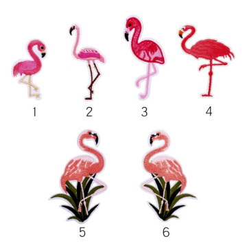 Característica Flamingos Birds DIY Parches bordados personalizados