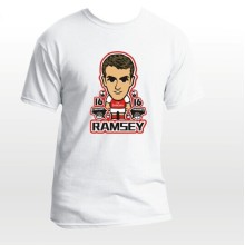 2014 del nuevo equipo del EPL club futbol Arsenal ventilador ramsey camisetas de dibujos animados