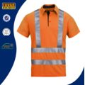 Men Short Sleeve Hi Vis Polo Work Shirt