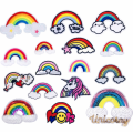 embroidery patch Garment Apparel Accessories Badges Rainbow