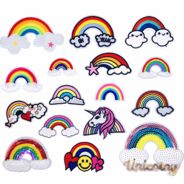 embroidery patch Garment Apparel Accessories Badges Rainbow