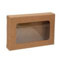 Brown kraft paper box with clear window