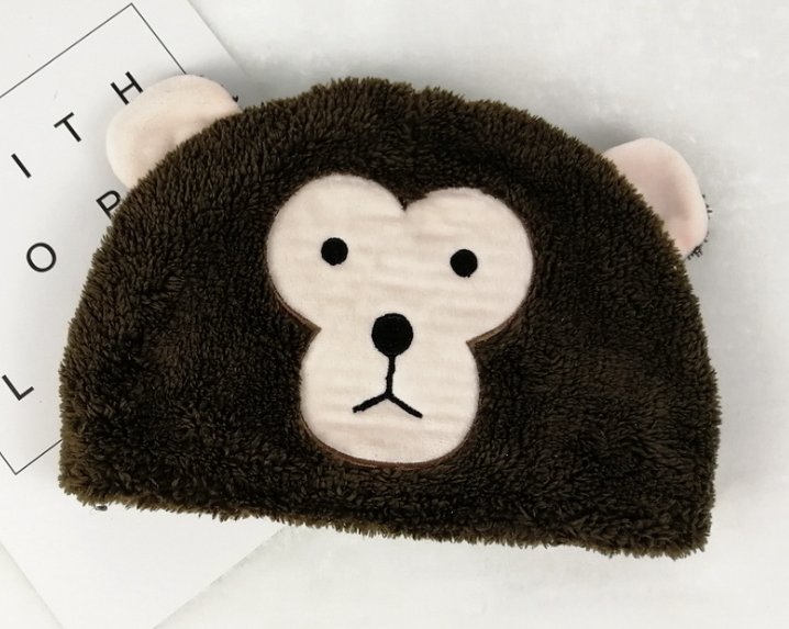 Cute Animal Fleece Hat Monkey