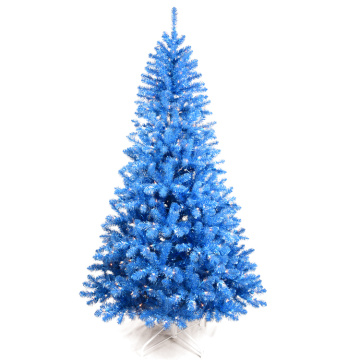 Pre-Lit Artificial Full Christmas Tree 7` Pre-lit Tinsel Tree, 400 Clear Lights, Includes Stand, 7.5 Feet