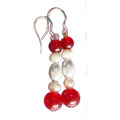 Pearl Colour Hematite Earring With 925 Silver Hook