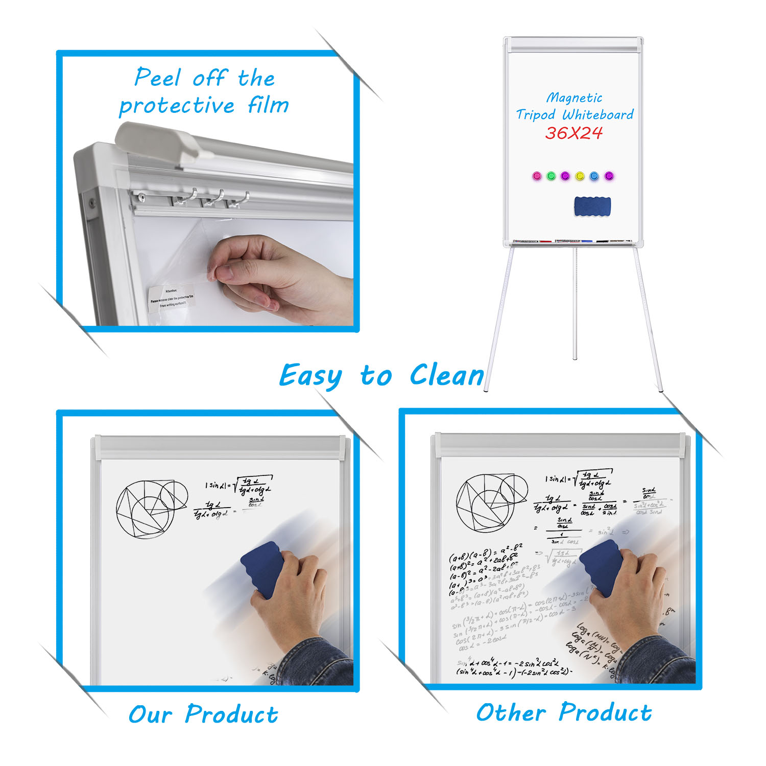 Magnetic Tripod White board