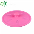 Pink Dog-bowl Collapsible Silicone Pet Bowl with Cover