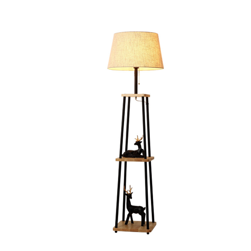 Wooden Large Floor Lamp