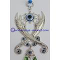 Turkey blue eyes Hamsa pendant Zulfiqar crossed swords machete wall home decoration