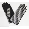 Polyester Fabric Gloves Twill Plaid