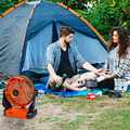 Camping Solarfan mit Sonnenkollektoren