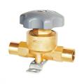 Refrigeration fitting hand valve