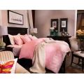 Microfibre Peach Skin Solid Comforter Set With Lace