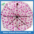 Paraguas de regalo plegable de la promoción del PVC de la manera transparente