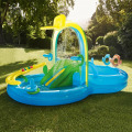 Child inflatable swim pool with slides kiddie ball