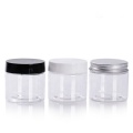 50ml 100ml 120ml 150ml 200ml clear cosmetic cream containers plastic pet jar wide mouth with plastic lid cap