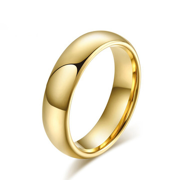 6mm gold plated tungsten carbide ring